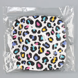 Цена за 10 шт. Тарелка одноразовая бумажная квадратная "Леопард",яркая, 16,5х16,5 см