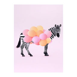 Мозаика "Зебра с воздушнами шарами" 20*30 см