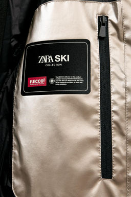 ANORAK ACOLCHADO 80% PLUM?N 20% PLUMA WATER RESISTANT WINDPROOF RECCO® TECHNOLOGY SKI COLLECTION / Oro - Zara фото 13
