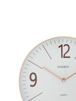 Часы настенные ENERGY ЕС-158, интерьерные, d=29.3 см, кварцевые, белые с золотым