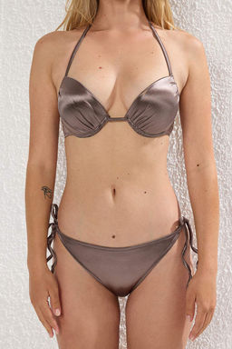 Trendyolmilla Vizon Balconette Dusuk Bel Regular Bikini Tak?m? TBESS25BT00180  фото 3