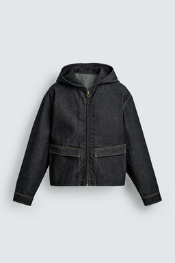 HOODED DENIM JACKET
