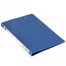 Папка с 2-мя зажимами А4, ширина корешка 20мм, пластик, цвет - синий (Китай)