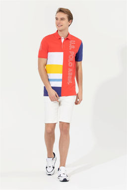 U. S. Polo Assn Мужская красная футболка с воротником-поло - U.s. polo assn фото 10