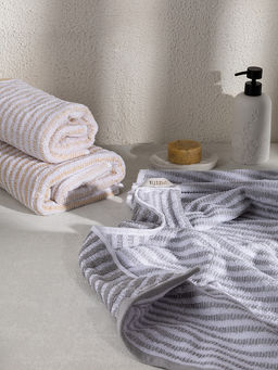 Полотенце махровое 70x140 бежевый махровая ткань - Denastia фото 4