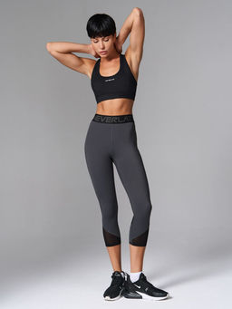 Укороченные леггинсы 7/8 со вставками из сетки - NEVERLATE фото 5