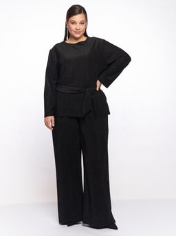 Костюм с люрексом KO02127BLK01