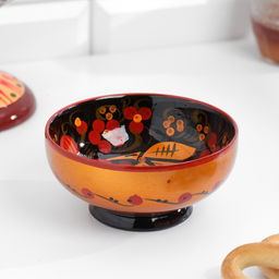 Чашка дерево хохлома «Малая», 11×6.5 см