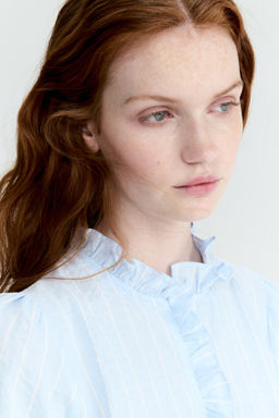 Blusa de algod?n con ribetes de volante - H&m фото 4