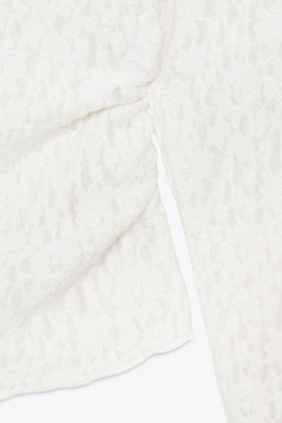 SOFT-TOUCH LACE GATHERED TOP - Zara фото 8