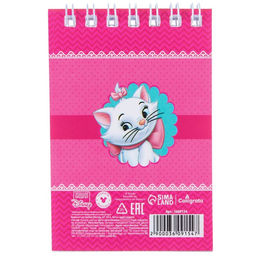 Цена за 40 шт. Блокнот на гребне «Коты аристократы», Disney, 32 листа, А7