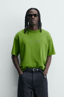 CAMISETA RELAXED FIT ESTAMPADOS LAVADOS / Verde