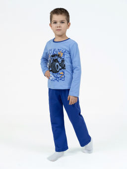 Пижама детская  темно-голубая джип ПЖ-1810 (98-104)