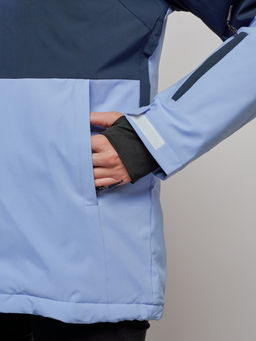 Горнолыжная куртка женская зимняя фиолетового цвета 33307F