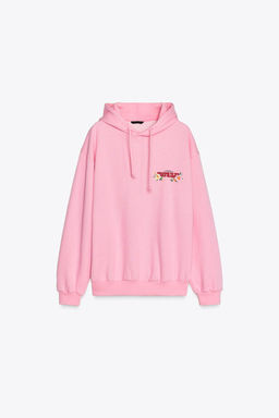 HOODED SWEATSHIRT WITH PRINT - Zara фото 5