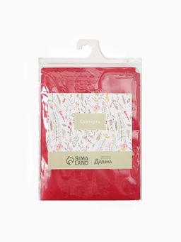 Скатерть Доляна, однотонная, 140?260 см, красная, 140 г/м?, 100% п/э