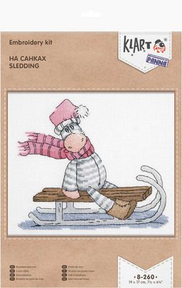 Klart набор для вышивания 8-260 На санках 19 х 17 см