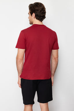 TRENDYOL MAN Bordo Orme Sortlu Pijama Tak?m? TMNSS24PT00019 - Trendyolmilla фото 7