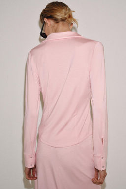 CAMISA FLUIDA MANGA LARGA / Rosa - Zara фото 4