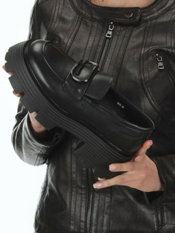 03-5932 BLACK Лоферы женские (натуральная кожа) - Фабричный китай фото 2