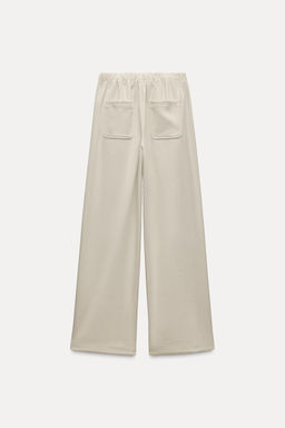 TEXTURED WIDE-LEG TROUSERS - Zara фото 15