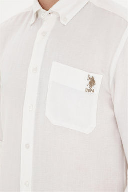 Мужская белая рубашка с длинным рукавом Неожиданная скидка в корзине - U.s. polo assn фото 7