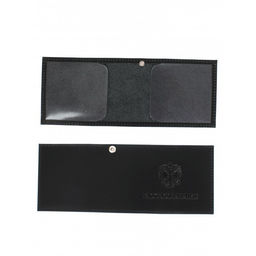 Обложка Croco-у-600-1 (для удостоверения) натуральная кожа черный пулл-ап (254) 264317