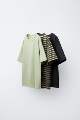 3-PACK OF STRIPED AND PLAIN T-SHIRTS - Zara фото 5