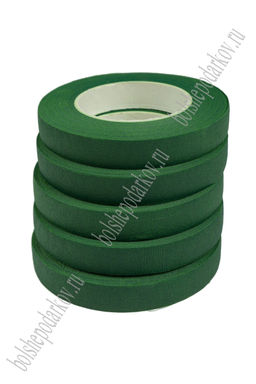 Лента флористическая 1,2 см, зеленый, SF-1568 (12 шт) №301