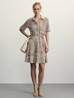 Платье мини с поясом / Zarina  фото 2