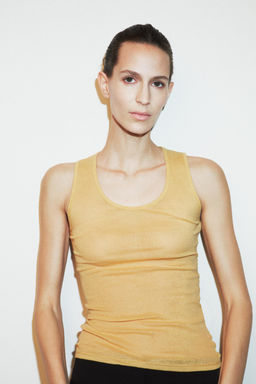 SUPIMA® SLEEVELESS T-SHIRT - Zara фото 9