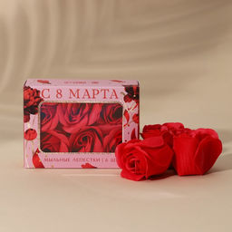 Мыло лепестковое С 8 Марта, 6 шт., аромат цветочный, Чистое счастье