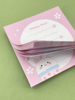 Блок стикер для записей "Happy day", pink