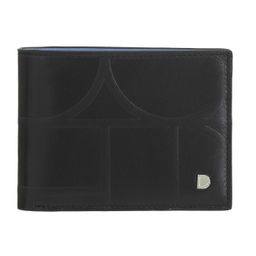 Итальянский кожаный кошелёк DuDu серии Caprera | черно-голубой - Dudubags фото 2