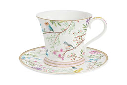 Чашка с блюдцем Пение птиц, 0,2 л