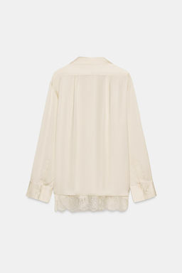 ZW COLLECTION COMBINED SATIN BLOUSE - Zara фото 6