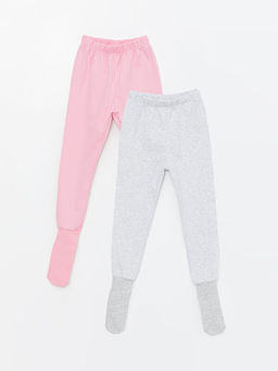 Beli Lastikli K?z Bebek ?orapl? Pijama Alt 2li