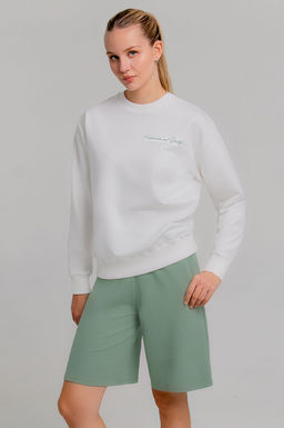 Арт. 5343 Костюм женский с шортами 42-50 (5 шт) Цвет:верх- белый, низ- олива - Калинка фото 17