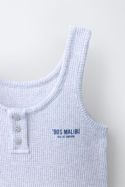 TOP WAFFLE TEXTO / Gris vigor? - Zara фото 5