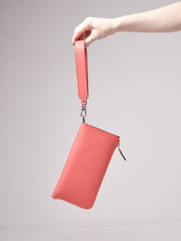 Клатч кожаный Azaro 30647 розовый тюльпан