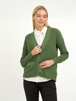 кардиган женский из хлопка с крупными пуговицами - Glenfield фото 4
