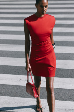 Vestido interlock con hombreras - H&m фото 6