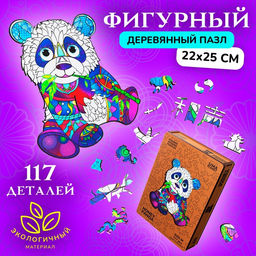 Пазл фигурный Honey Panda, размер 22×25 см, 117 деталей