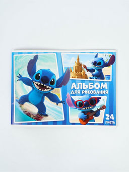 Цена за 3 шт. Альбом для рисования А4, 24 листа «Стич»