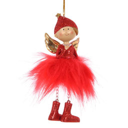 Украшение новогоднее "Ангелочек, L5 W4,5 H14 см, 2в.