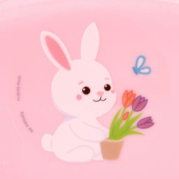 Накладка на унитаз детская Крошка Я «Зайчик», розовый