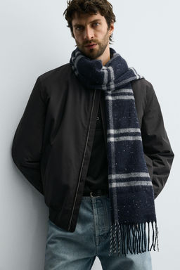 CHECK WOOL BLEND SCARF - Zara фото 3