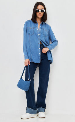 Рубашка джинс P312-0300 m.blue - Primm фото 2