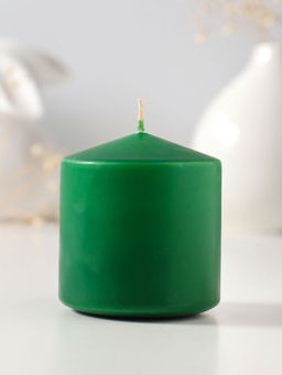Свеча-столбик 6х6,5 см, цв. зелёный