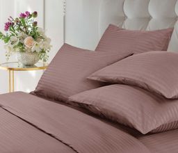 Комплект постельного белья Страйп-сатин Verossa пастельно-лиловый КПБ-НС-19 2.0 сп-2